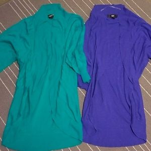 No pilling!  2pk casual/dressy open cardigans